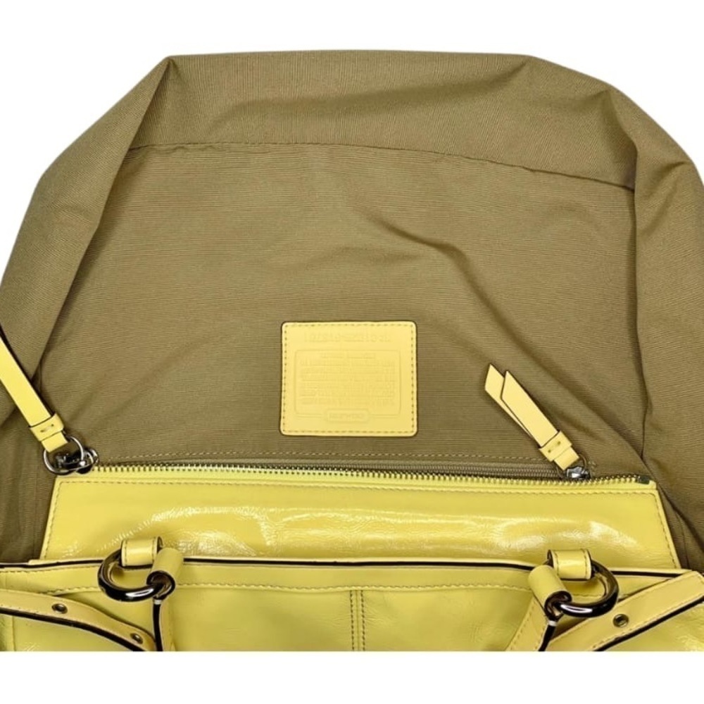 COACH Patent Yellow Gallery Tote - Picture 5 of 12
